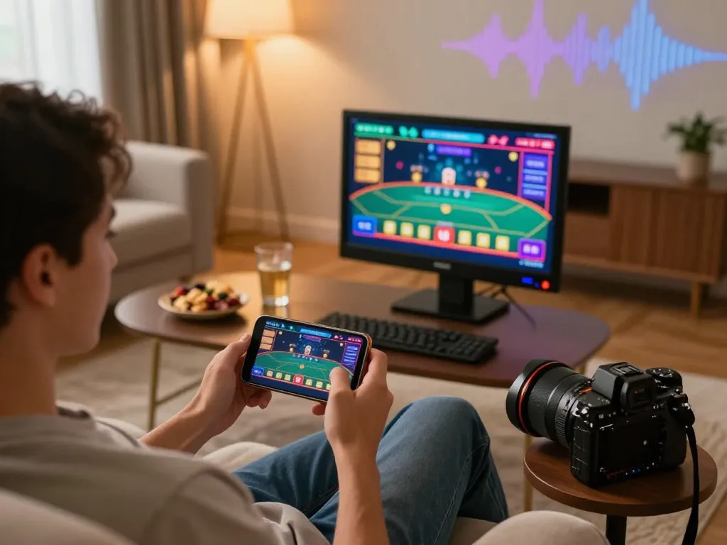 Player engaging in live dealer blackjack on smartphone, showcasing the 98win01 mobile casino experience.