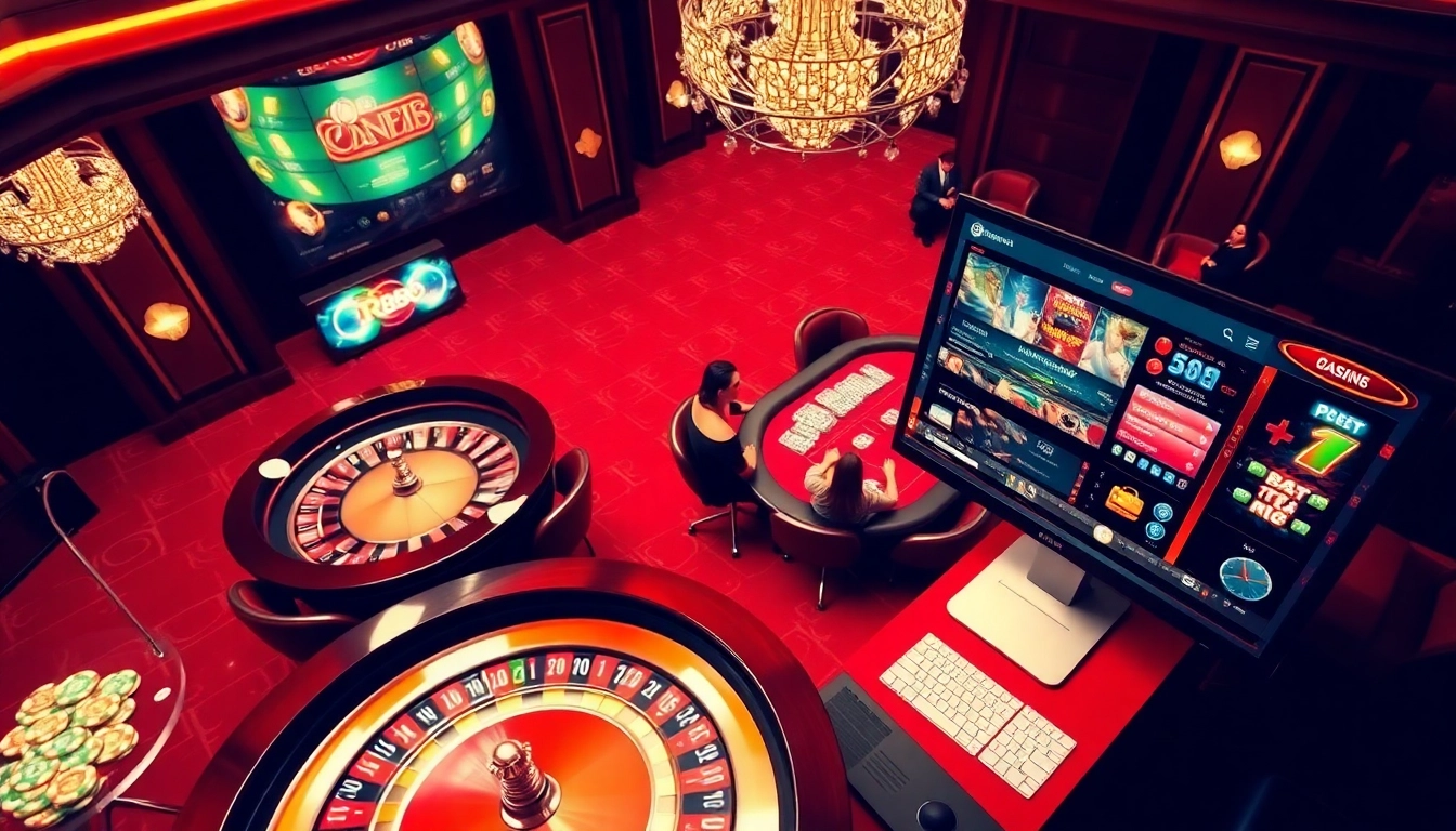 Players celebrating a win at RR88 casino, with vibrant gaming tables and exciting atmosphere.